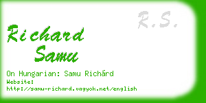 richard samu business card