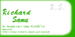 richard samu business card